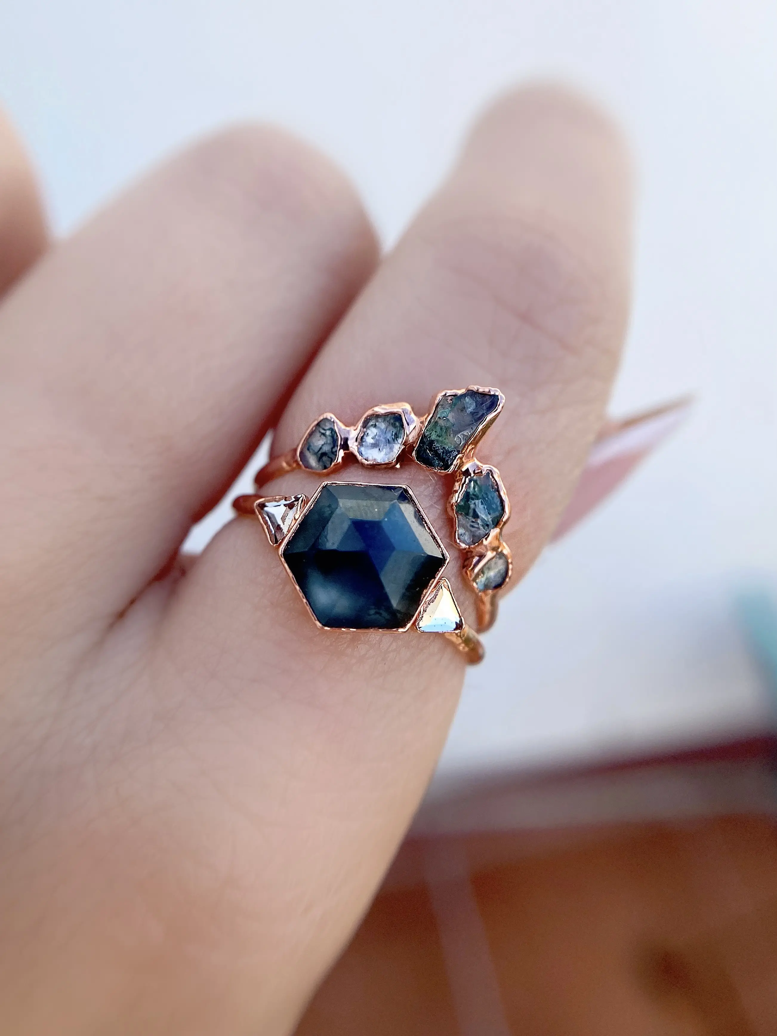 Ring verkupfert und vergoldet galvanisiert