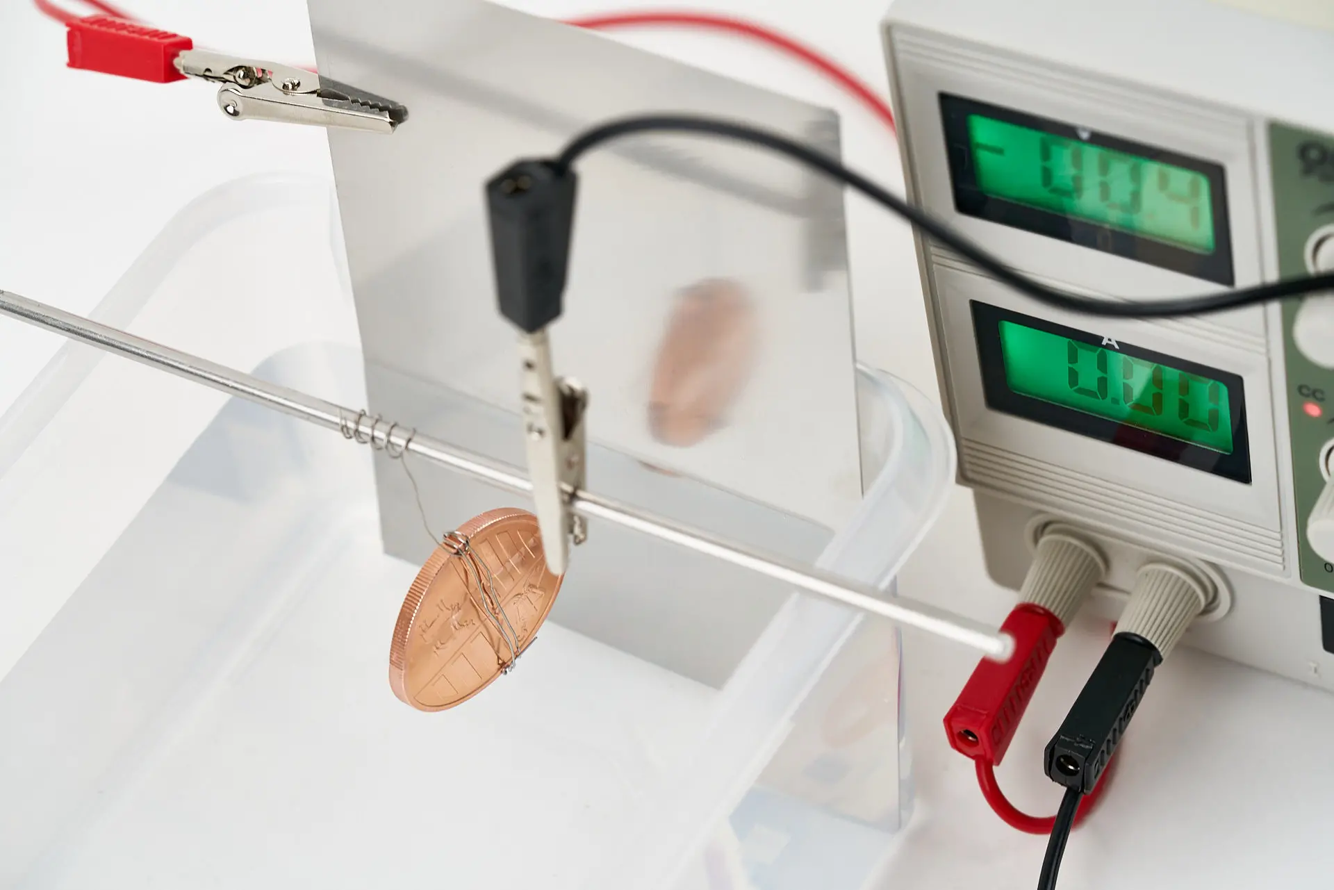 Badgalvanik Prozess galvanisieren Münze 