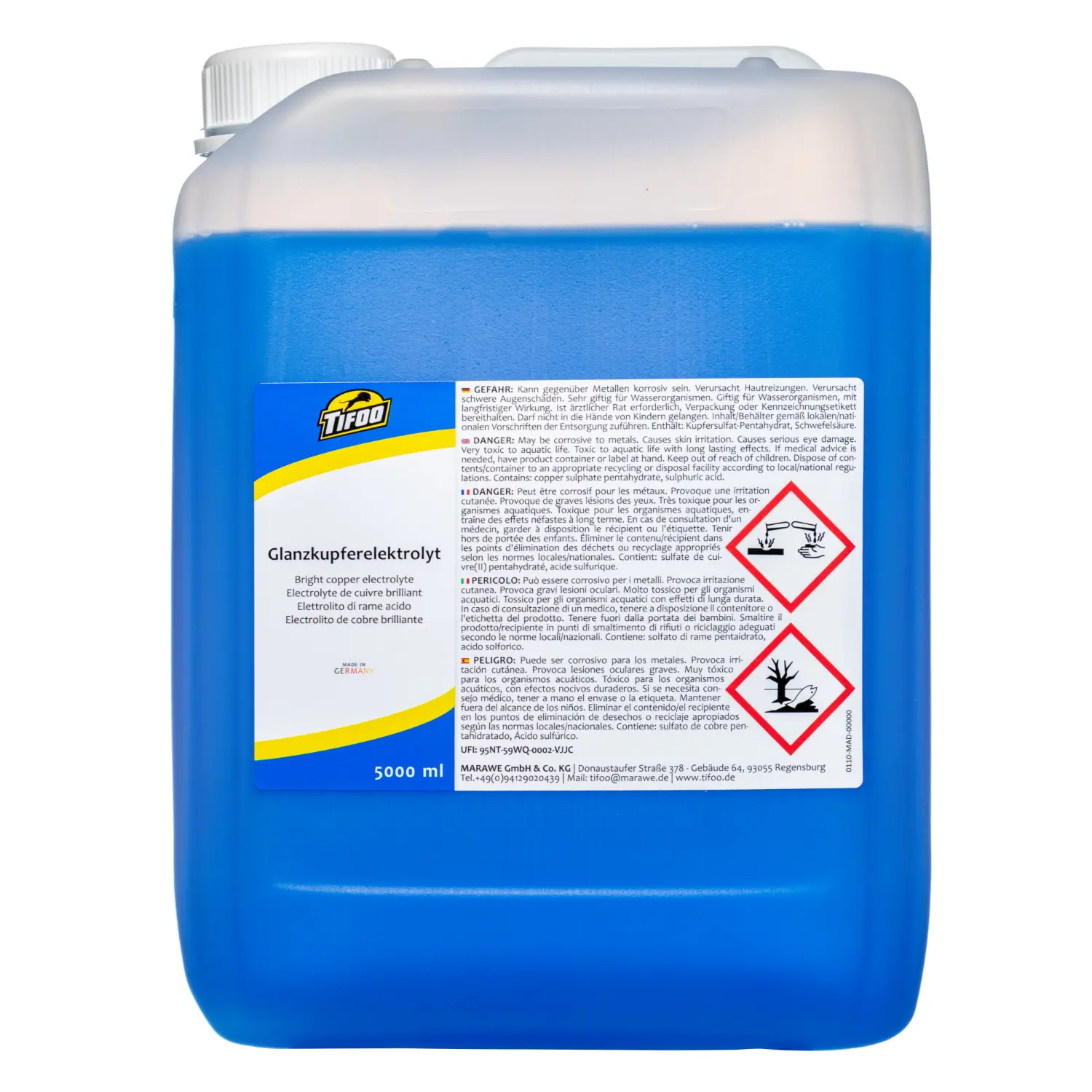 kupferelektrolyt sauer verkupfern badgalvanik glanz kupferbad 5L