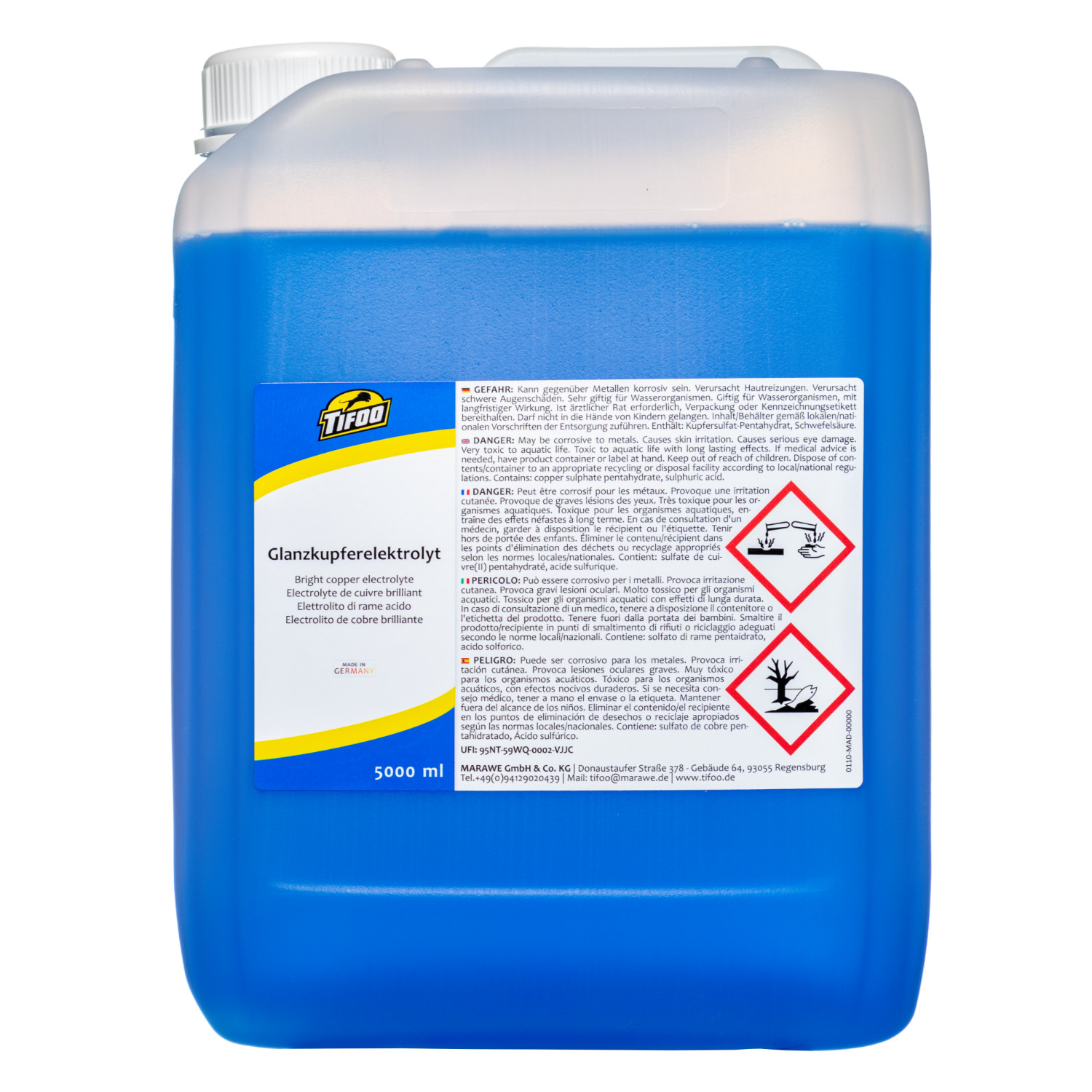 kupferelektrolyt sauer verkupfern badgalvanik glanz kupferbad 5L