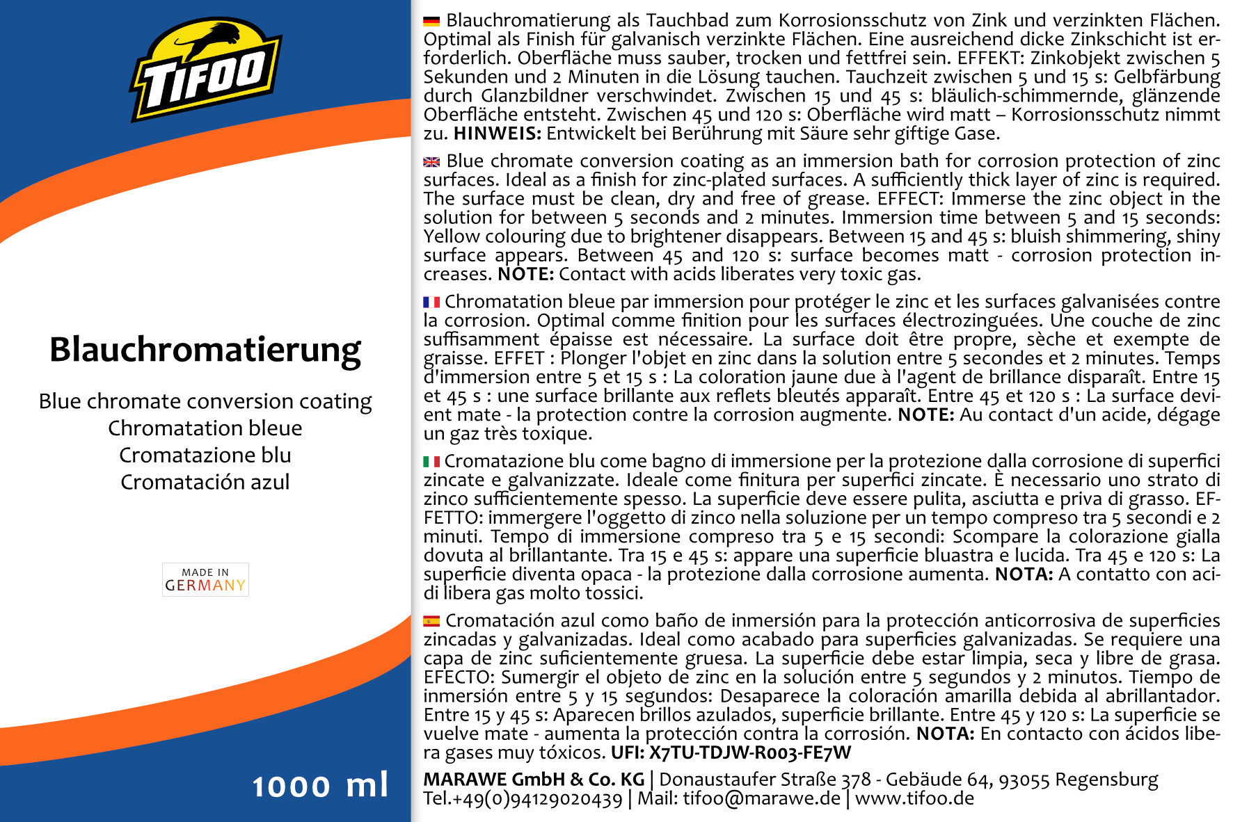 01-44-01000-Blauchromatierung-Etikett Etikett Blauchromatierung
