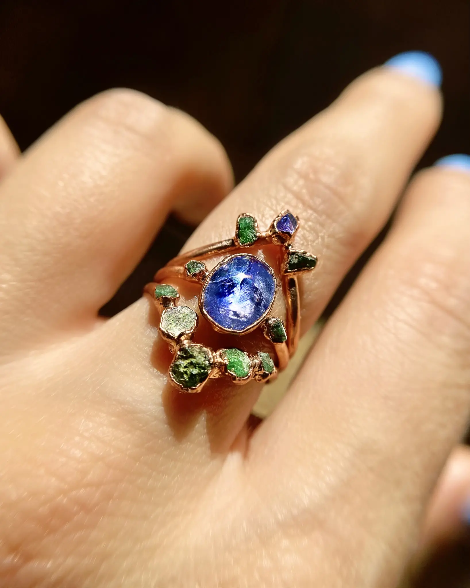 Ring verkupfert und versilbert