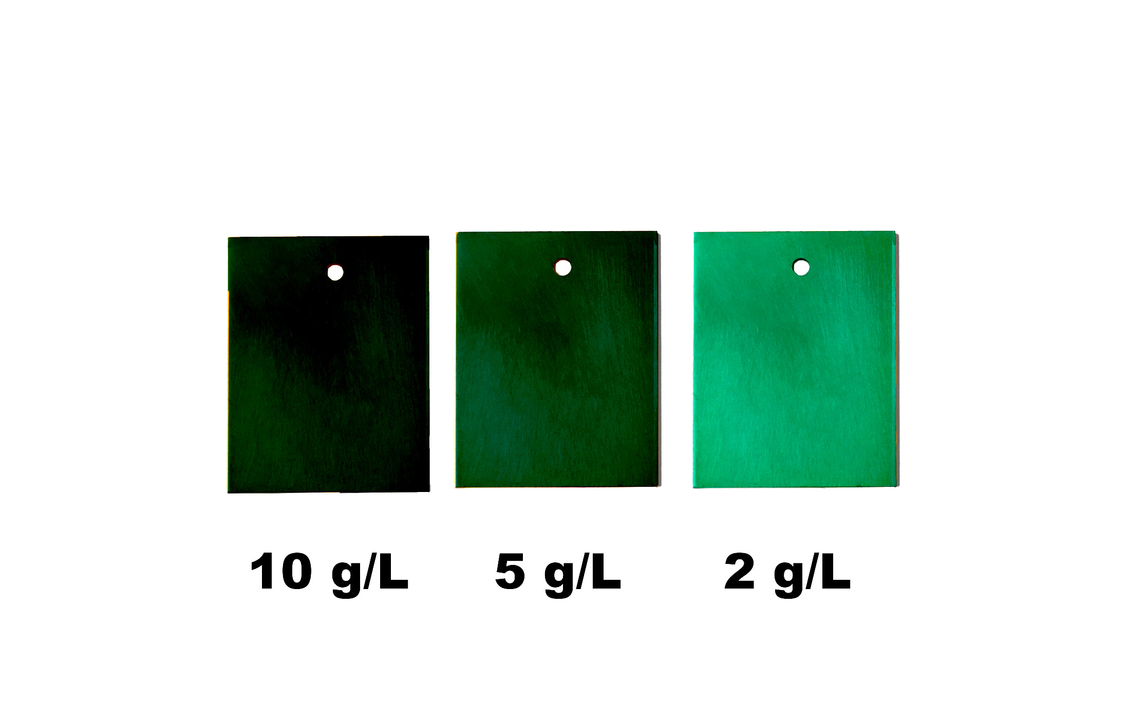 Alu selber grün eloxieren - Eloxal Farbkarte Grün - Grün eloxierte Bleche