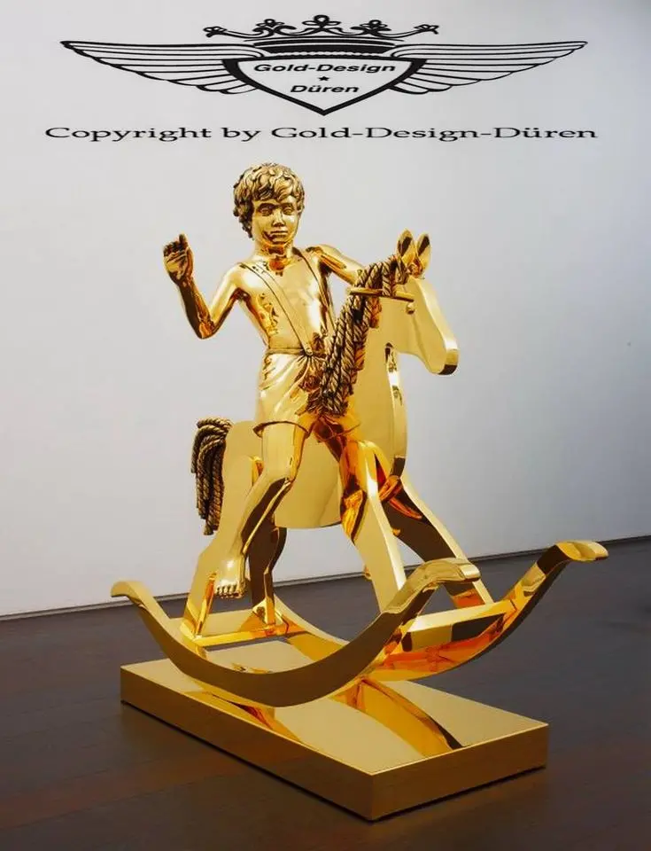 Reiter vergoldet