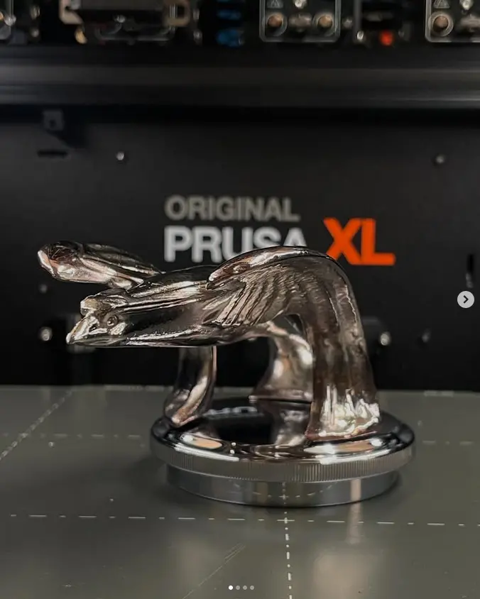 Versilberter Adler, 3D Druck Tirol, §d Kunst, versilberter Kunststoff, galvanisierter Adler