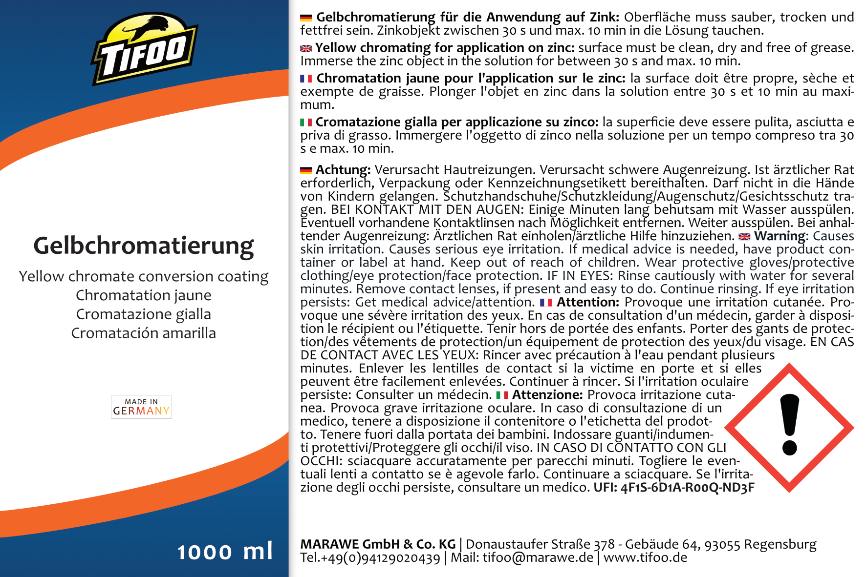 01-43-01000-Gelbchromatierung-Etikett Etikett Gelbchromatierung