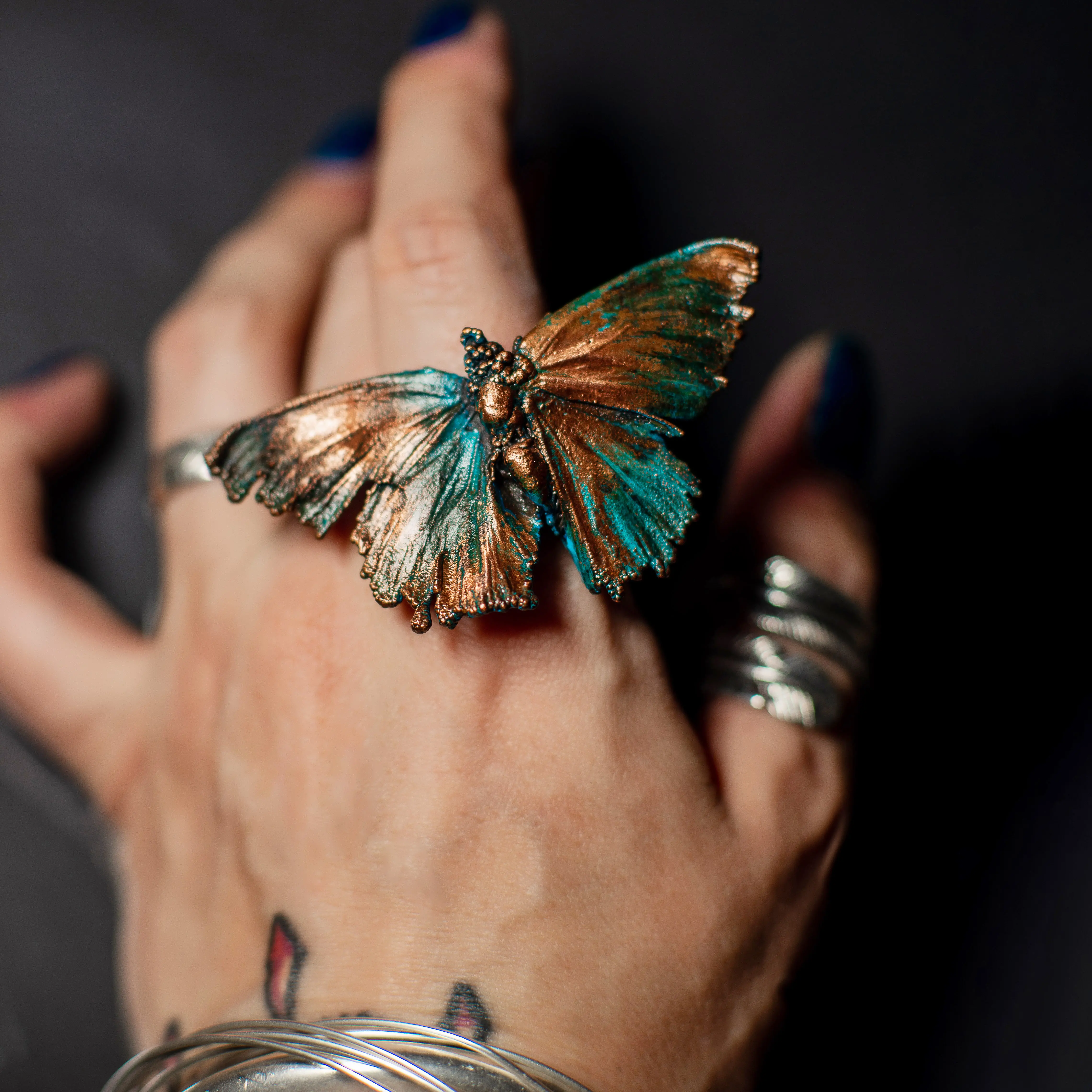 Schmetterling patiniert