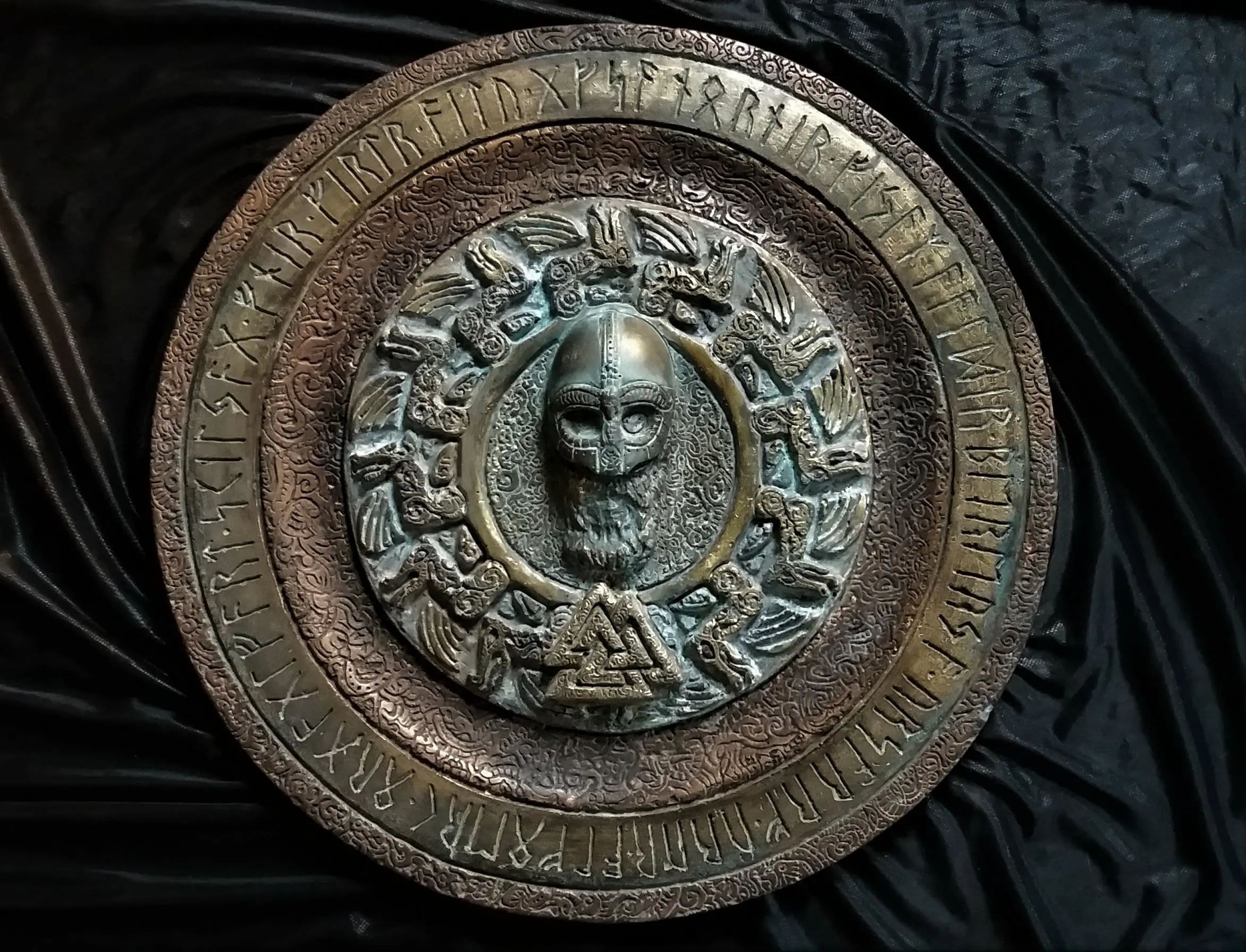 Wandteller patiniert Wikinger, Mittelalter