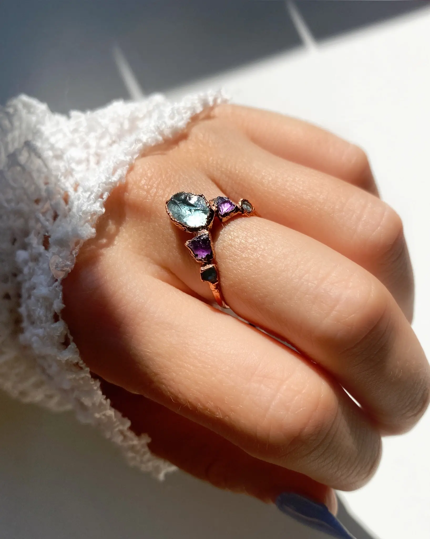 Ring verkupfert und versilbert