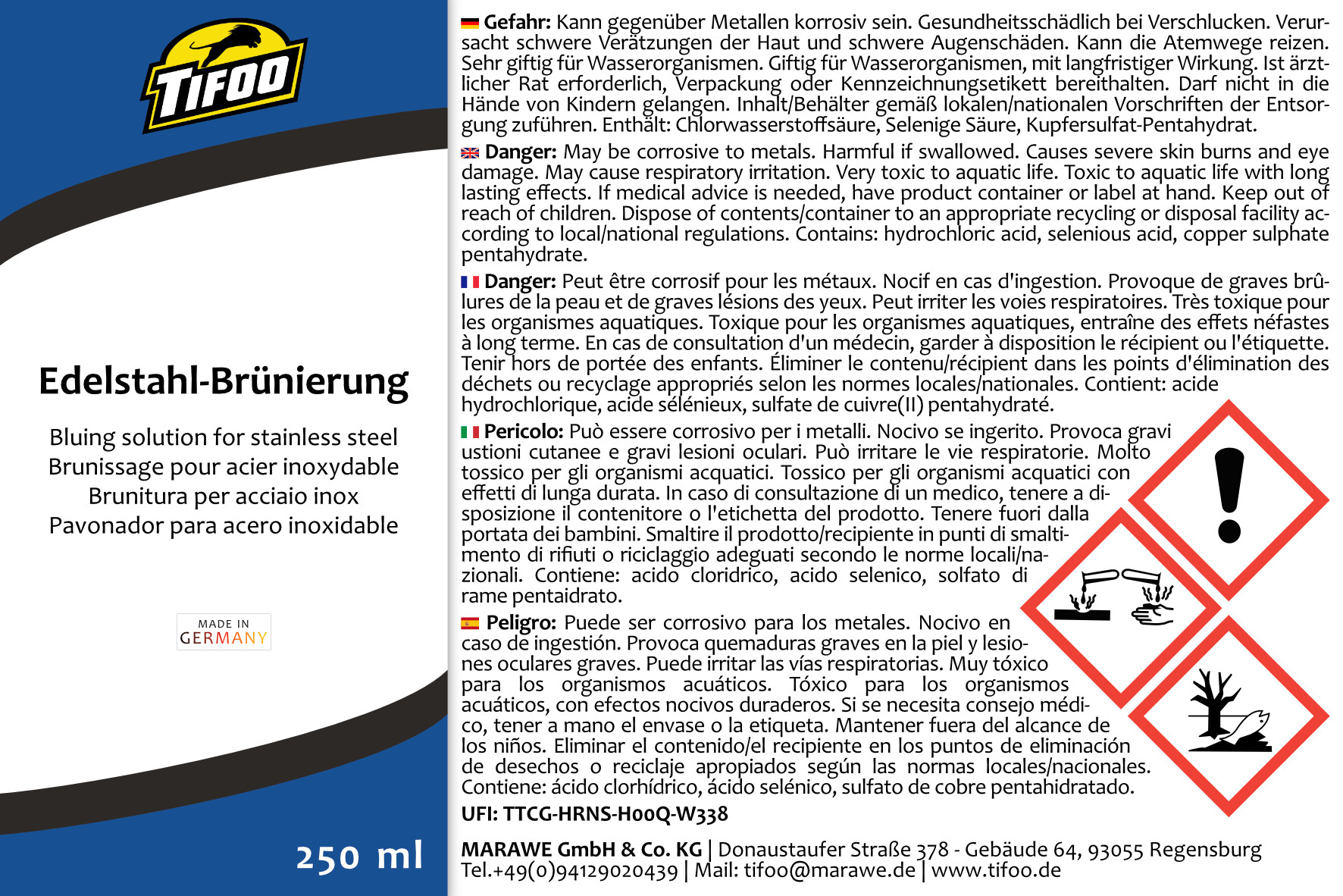 02-63-00250-Edelstahl-Brünierung-Etikett Etikett Edelstahl-Brünierung