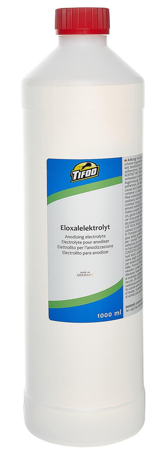 Eloxalbad - Aluminium Eloxieren selber machen mit Tifoo Eloxalelektrolyt
