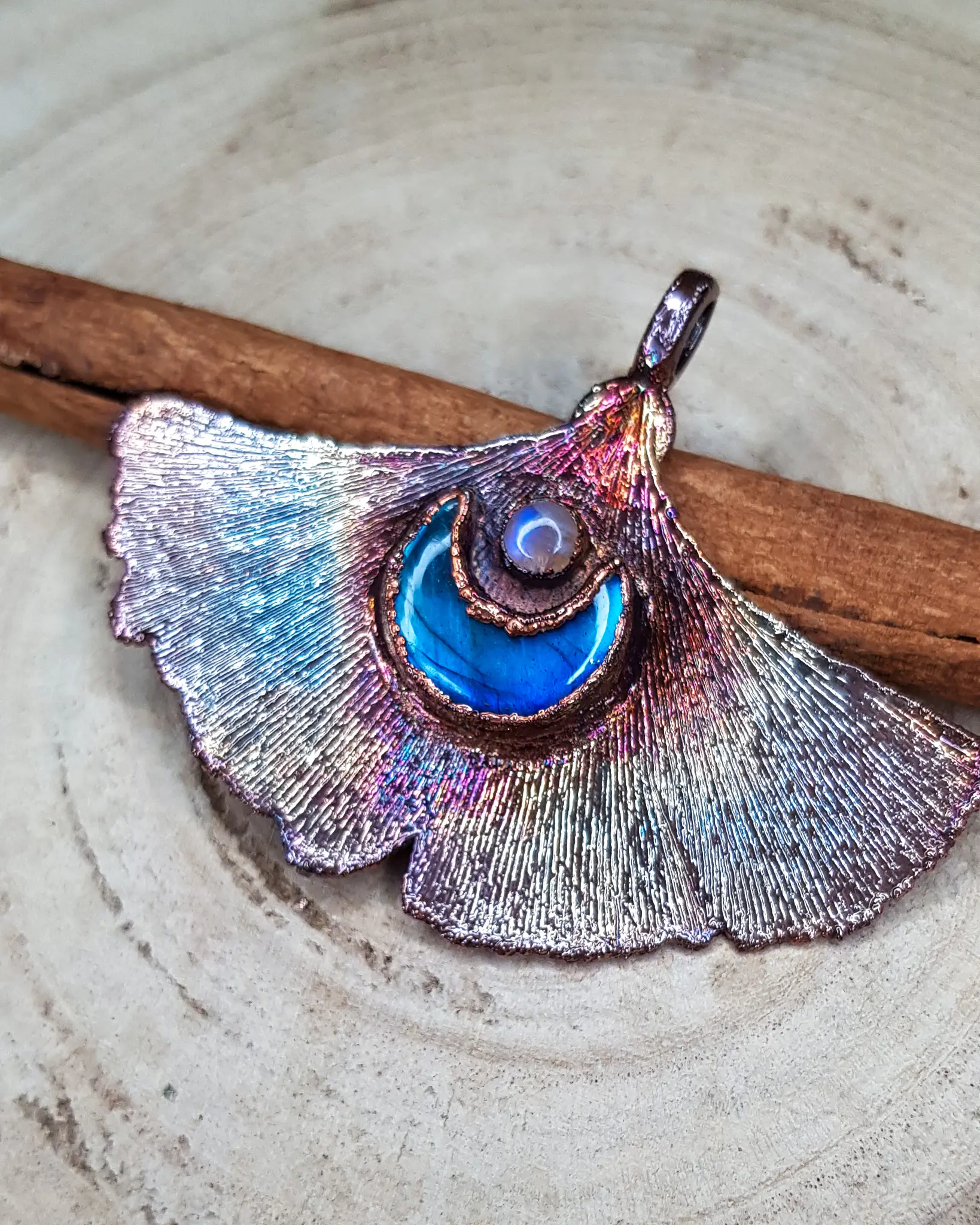 Anhänger Ginko patiniert