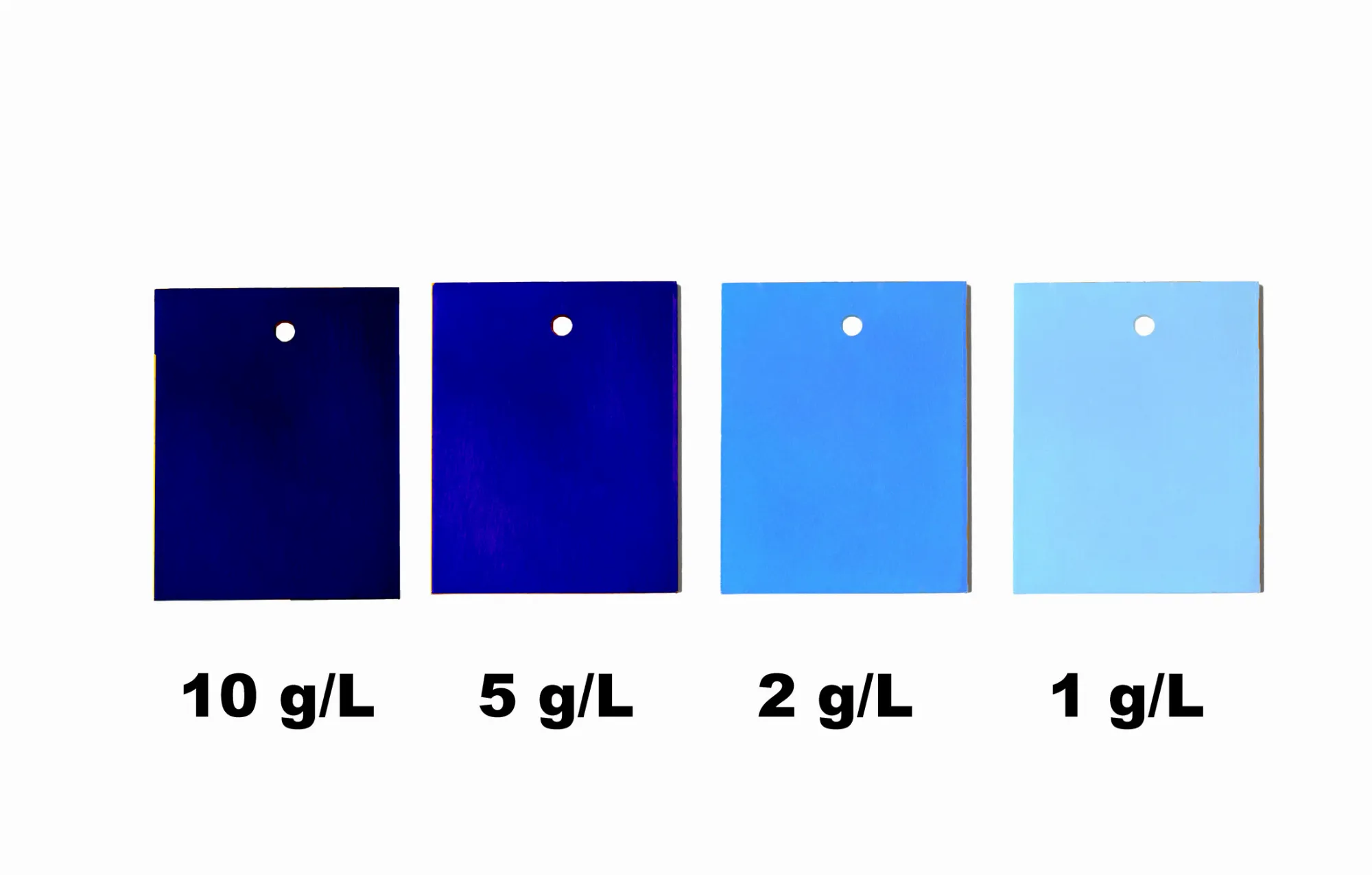 Aluminium einfärben - Blau eloxieren in verschiedenen Blautönen - Anodisieren von Aluminium in blauer Farbe